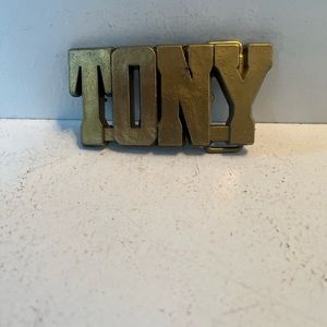1980’s vintage brass colored belt buckle